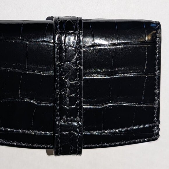 Beautiful Ralph Lauren Icons Black Croc Wallet - New In Original Box - Picture 4 of 10